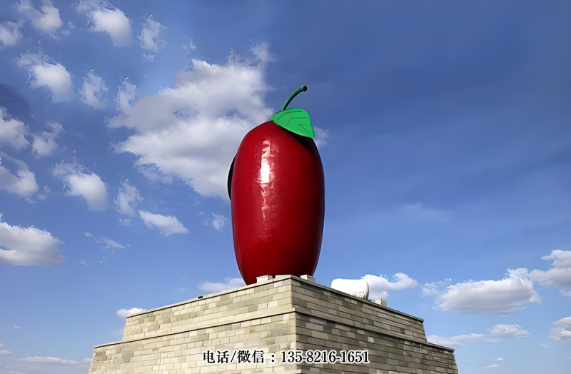 城市景观玻璃钢大型大枣雕塑 城市景观玻璃钢大型大枣雕塑